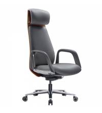 Кресло HAWASAN (ХАВАСАН) PREMIUM EX-820, синхромеханизм, слайдер, экокожа, графит/коричневое, 533238