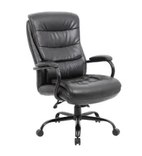 Кресло руководителя PREMIUM Heavy Duty HD-004, НАГРУЗКА до 200 кг, экокожа, черное